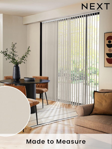 Cream Ram Blackout Made to Measure Vertical Blind (E28387) | £48