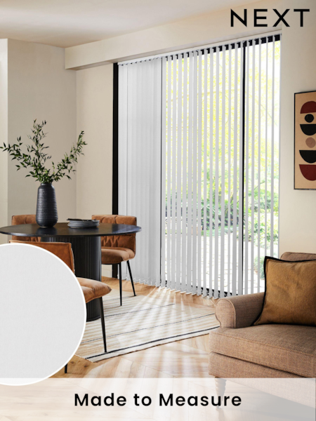 White Ram Blackout Made to Measure Vertical Blind (E28390) | £48