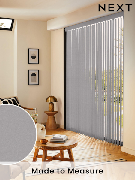 Grey Bel Blackout Made to Measure Vertical Blind (E28391) | £47