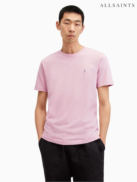 AllSaints Pink Brace Shortsleeve Crew Neck T-Shirt (E28855) | £35