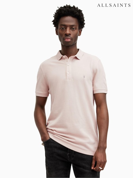 AllSaints Nude Reform Short Sleeve Polo Shirt (E28890) | £65