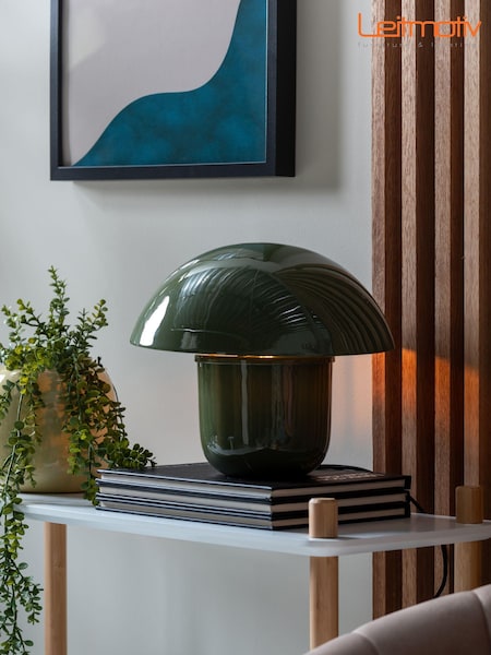 Leitmotiv Jungle Green Fat Mushroom Table Lamp (E29075) | £97