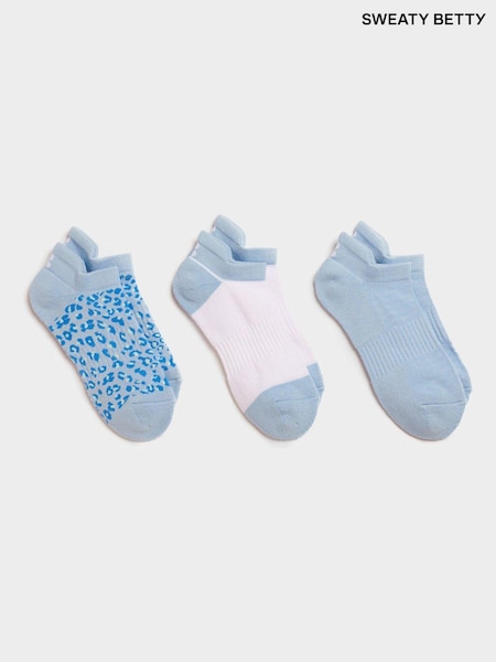Sweaty Betty Blue Light Workout Trainers Socks 3 Pack (E29107) | £20