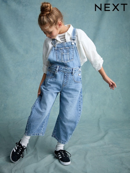 Denim Barrel 100% Cotton Dungarees (3-16yrs) (E29142) | £24 - £29