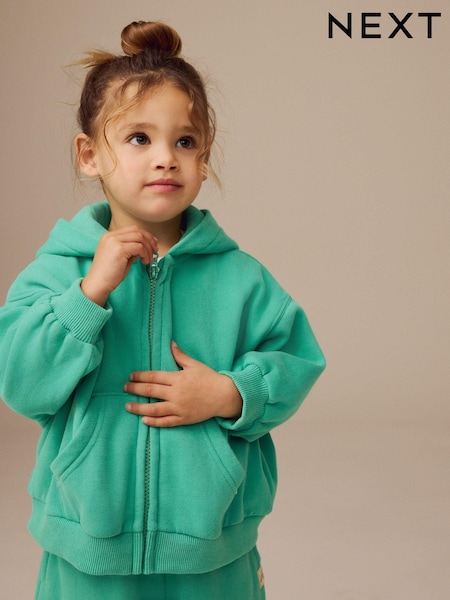 Green Zip Through Hoodie (3mths-7yrs) (E29215) | £10 - £12