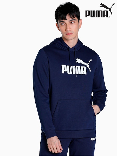 Puma Blue Men Essentials Big Logo Hoodie (E29236) | £48