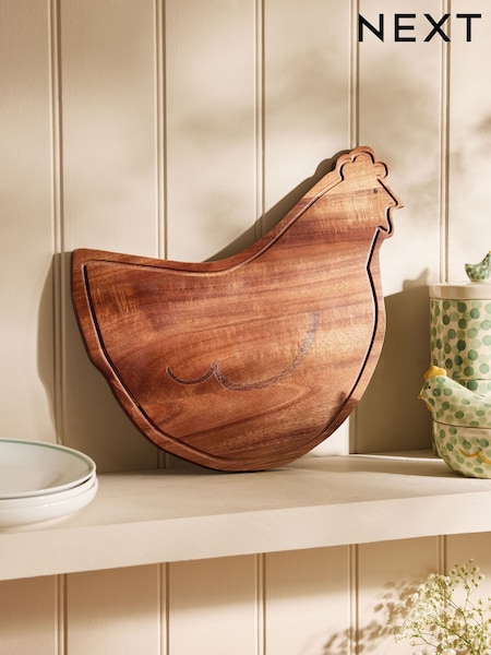 Natural Chicken Shaped Serve Board (E29241) | £14