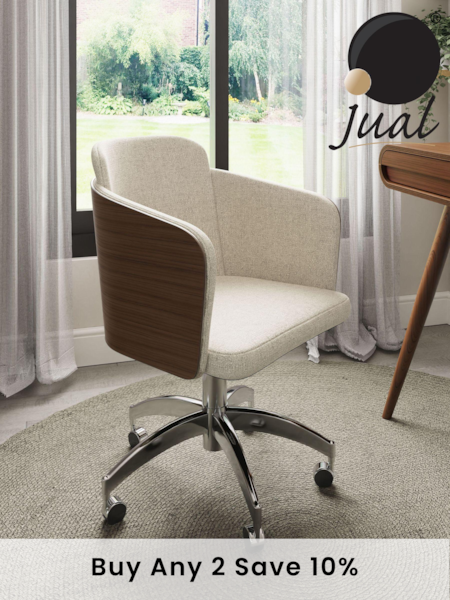 Jual Walnut San Francisco Fabric Office Chair (E29274) | £320