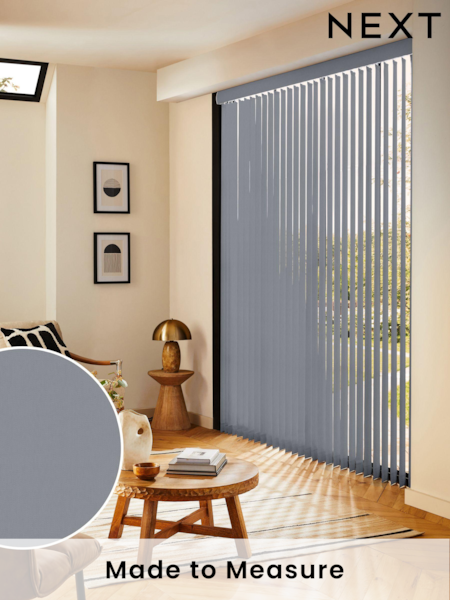 Grey Leo Made to Measure Vertical Blinds (E29429) | £35