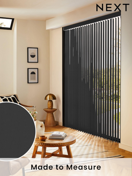 Black Leo Made to Measure Vertical Blinds (E29432) | £35