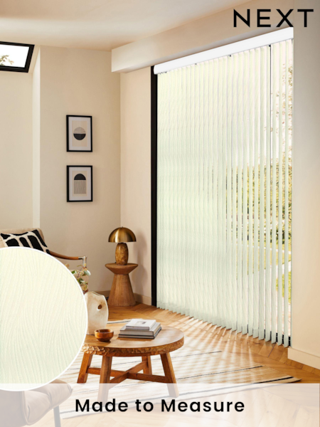 Cream Qiz Made to Measure Vertical Blinds (E29436) | £35