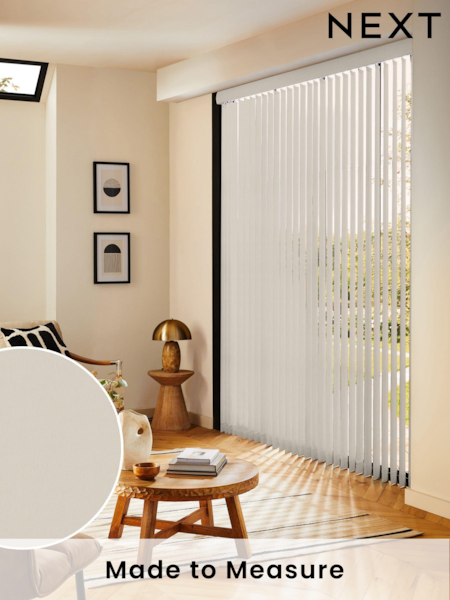 Cream Leo Made to Measure Vertical Blinds (E29437) | £35