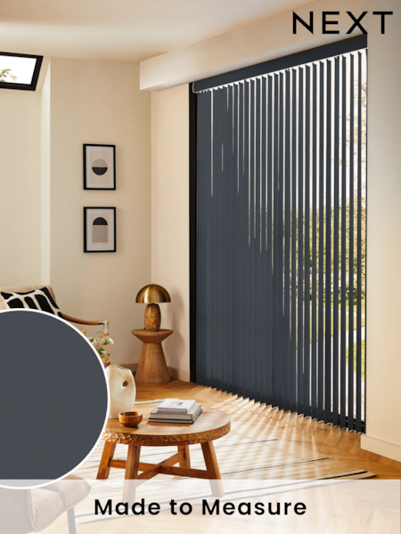 Grey Leo Made to Measure Vertical Blinds (E29438) | £35