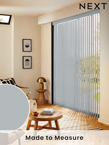 Grey Leo Made to Measure Vertical Blinds (E29439) | £35