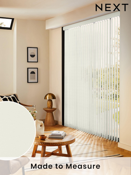 Cream Picce Blackout Made to Measure Vertical Blinds (E29441) | £35