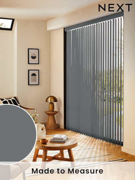 Grey Leo Made to Measure Vertical Blinds (E29443) | £35