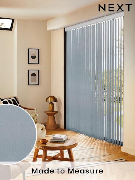 Grey Qiz Made to Measure Vertical Blinds (E29445) | £35