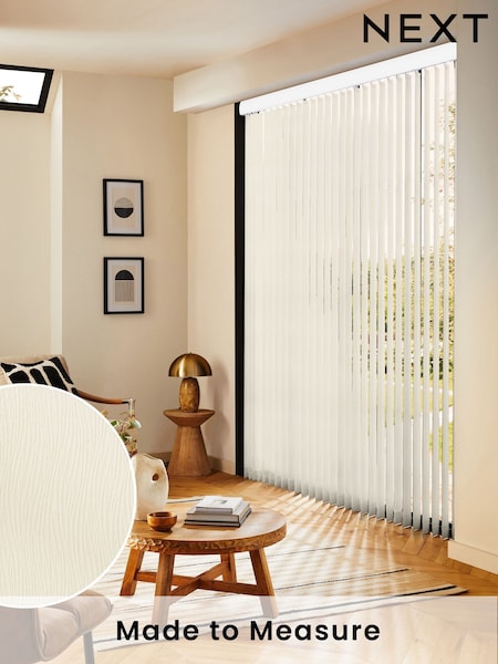 Cream Adad Blackout Made to Measure Vertical Blinds (E29447) | £35
