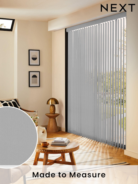 Grey Picce Blackout Made to Measure Vertical Blinds (E29448) | £35