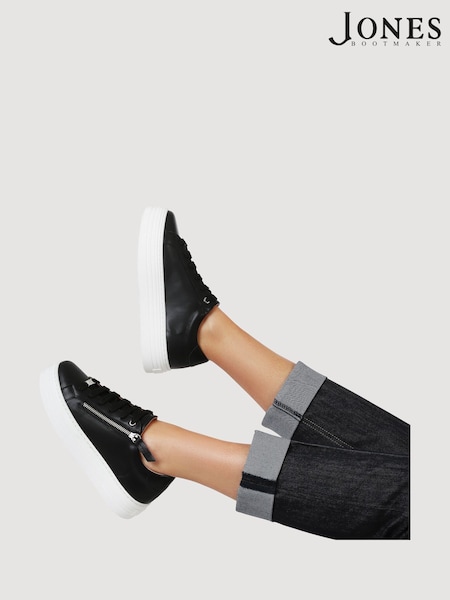 Jones Bootmaker Amaliada Leather Platform Trainers (E29651) | £89