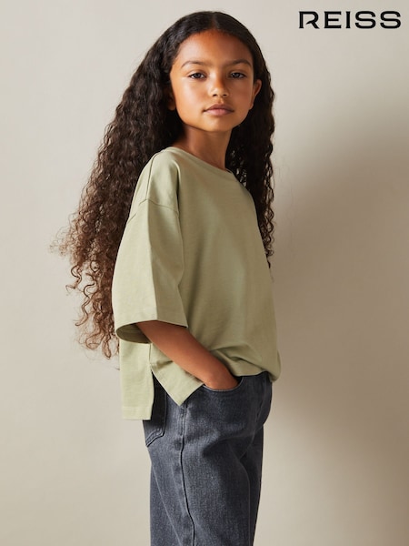 Reiss Sage Cassy 9-13 yrs Oversized Cotton Crew-Neck T-Shirt (E29699) | £17