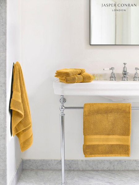Jasper Conran London Ochre Zero Twist Lightweight Soft Fast Drying 100% Cotton Towel (E29761) | £16 - £40