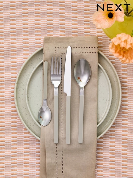 16 Piece Natural Hayden Stainless Steel Cutlery Set (E29818) | £22