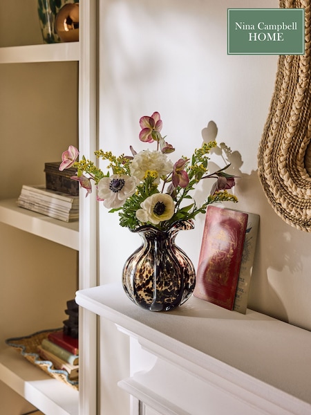 Nina Campbell Brown Tortoise Shell Confetti Vase (E30003) | £25
