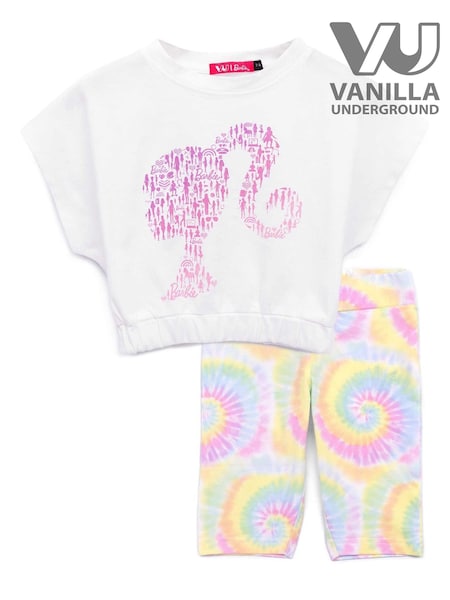 Vanilla Underground White Barbie Girls Top & Short 2 Piece Set (E30186) | £16