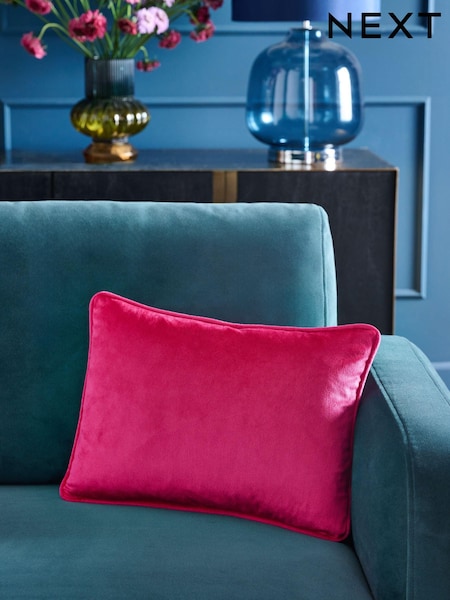 Fuchsia Pink 30 x 40cm Matte Velvet Cushion (E30259) | £6