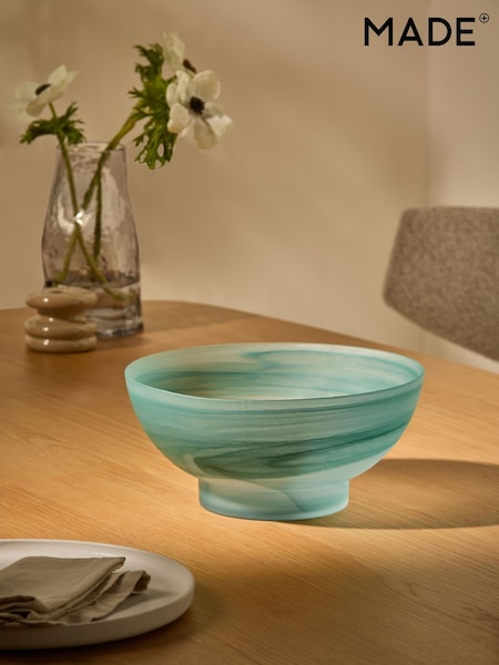 MADE.COM Blue Alysa Swirl Fruit Bowl (E30285) | £20