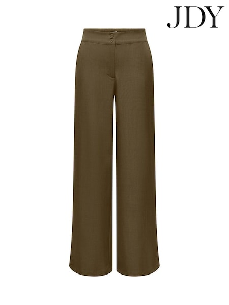 Brown - Jdy High Waist Wide Leg Tailored Trousers