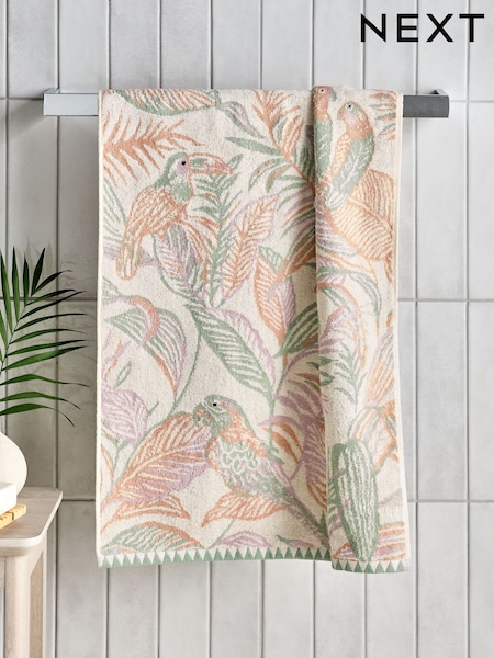 Multi Parrot Palm Leaf 100% Cotton Towel (E30351) | £12 - £24