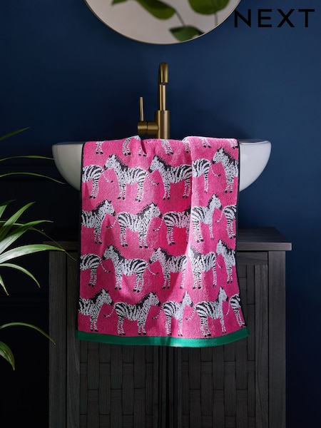 Pink Zebra 100% Cotton Towels (E30353) | £8 - £18