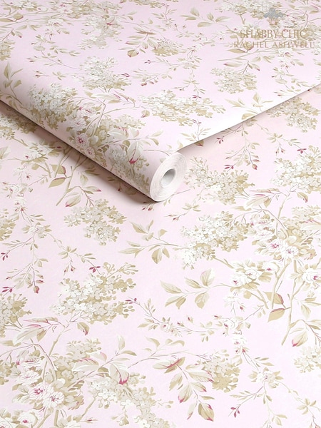 Shabby Chic by Rachel Ashwell® Pink Chelsea 10M Wallpaper (E30662) | £60