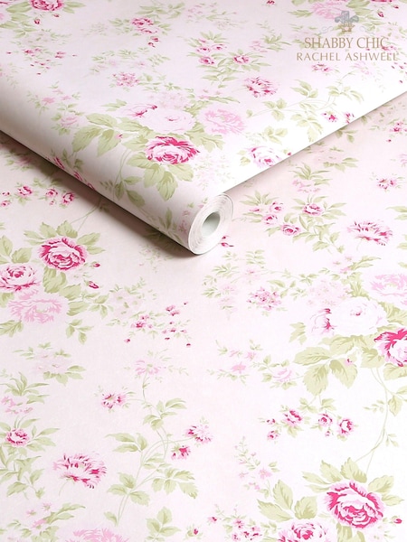 Shabby Chic by Rachel Ashwell® Pink Wild Flower 10M Wallpaper (E30672) | £60