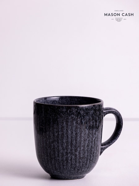 Mason Cash Black Set of 4 Reactive Linear Mugs (E30710) | £24