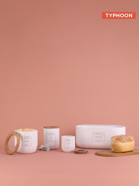 Typhoon White Eden Full Storage Cannister Set with Bread Bin (E30711) | £85.50