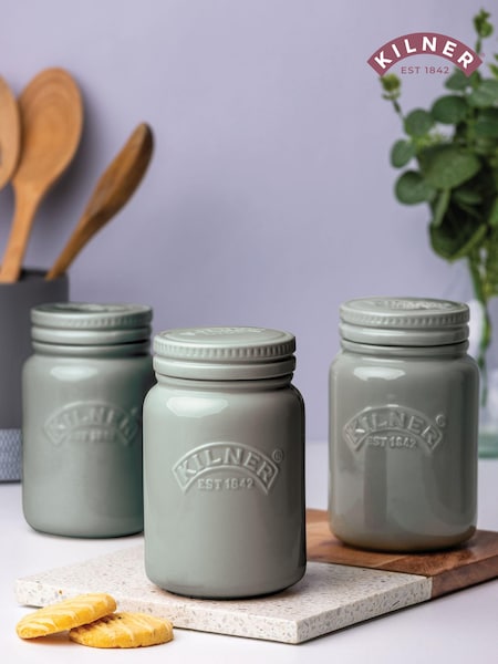 Kilner Morning Mist Morning Mist Storage Jars Set Of 3 (E30716) | £39