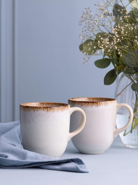 Mason Cash Cream Set of 4 Reactive Mugs (E30722) | £24