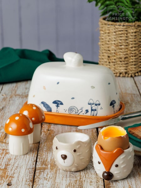 Price & Kensington. Woodland Egg Cups & Butter Dish Breakfast Set (E30732) | £33