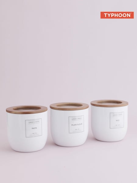 Typhoon White Set of 3 Large Eden Storage Cannisters (E30738) | £58