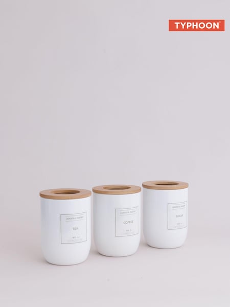 Typhoon White Set of 3 Eden Medium Storage Cannisters (E30743) | £42