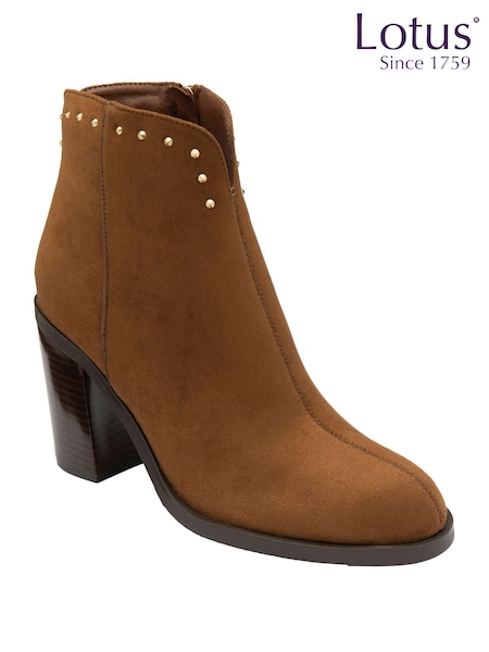 Lotus Brown Ankle Boots (E30881) | £60