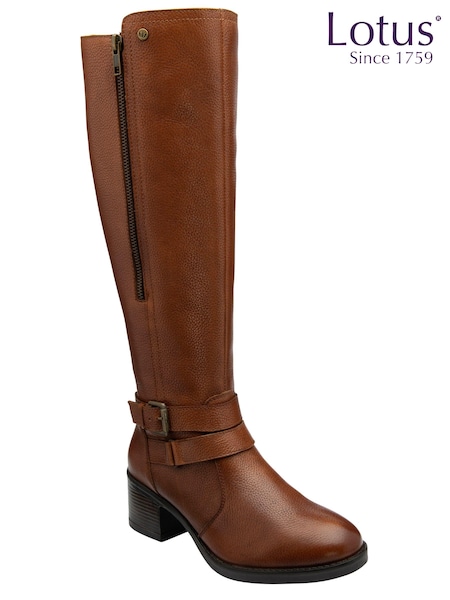 Lotus Brown Knee High Boots (E30888) | £99
