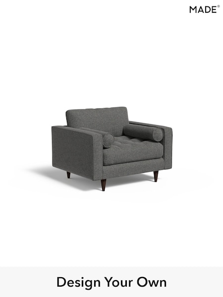 Textured Weave Easy Clean/Stone Grey Scott By Made (E31155) | £799