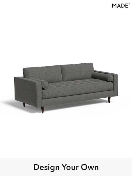 Textured Weave Easy Clean/Stone Grey Scott By Made (E31155) | £1,099