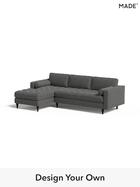 Textured Weave Easy Clean/Stone Grey Scott By Made (E31155) | £1,775