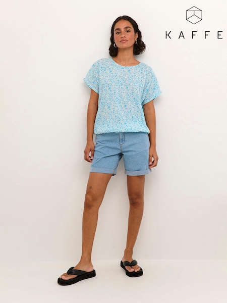 Kaffe Blue Vicky Denim Shorts (E31790) | £40