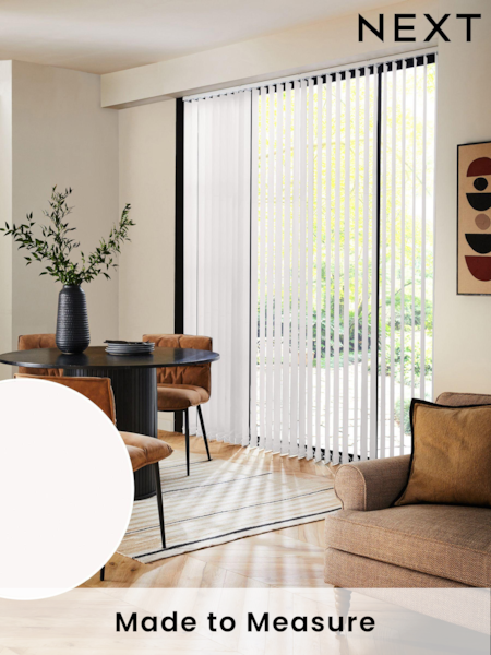 White Fiskar Made to Measure Vertical Blinds (E32012) | £21